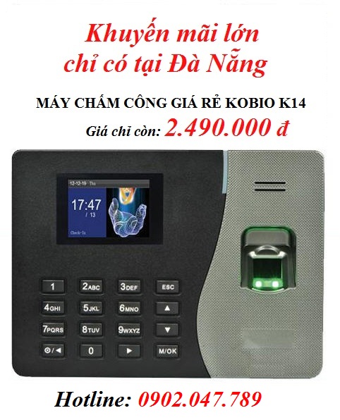 Lắp đặt máy chấm công giá rẻ UY TÍN tại Đà Nẵng