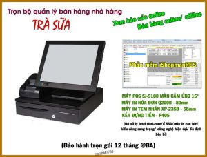 Trọn bộ bán hàng máy POS - TRÀ SỮA