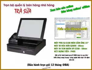 Trọn bộ bán hàng máy POS - TRÀ SỮA