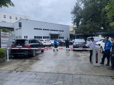 Lắp Barrier Tự động Zkteco CPM200 cho Showroom Mercedes tại Đà Nẵng